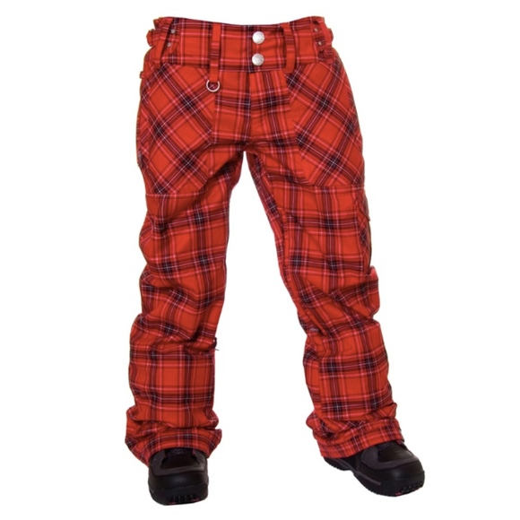 plaid snow pants